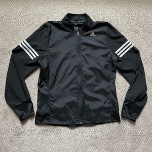 Adidas Response Black Running Full Zip Windbreaker Jacket - Women’s